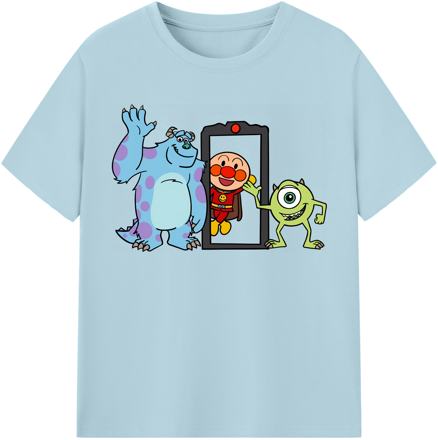 （画像用） アンパンマン Anpanman 綿100％半袖Tシャツ（フロントプリント）
